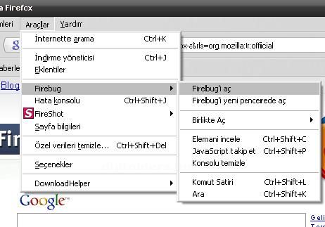 Firebug Eklentisi