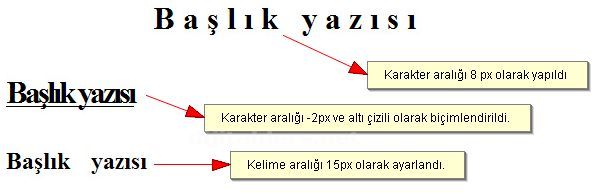 Css 8211; Bazı Stil &Ouml;zellikleri