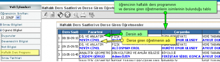 E-okulun Kullanımı
