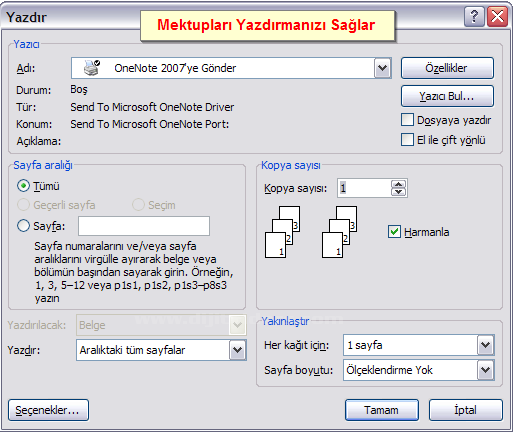 Ms Word 2007de Adres Mektup Birleştirme İşlemleri
