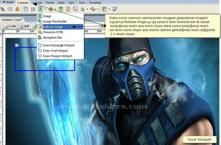 Image map kullanarak bir site anasayfasındaki menuyu gerçekleştirme